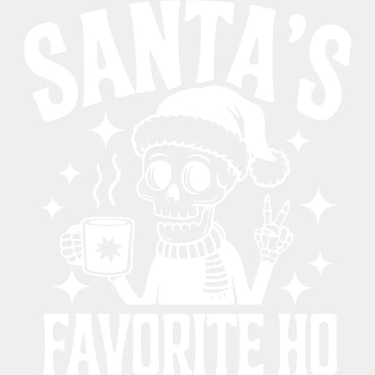 Santa’s Favorite Ho - Christmas DTF Transfer Adult Unisex - S & M (10’’) / Light Color Design (See Imaging)