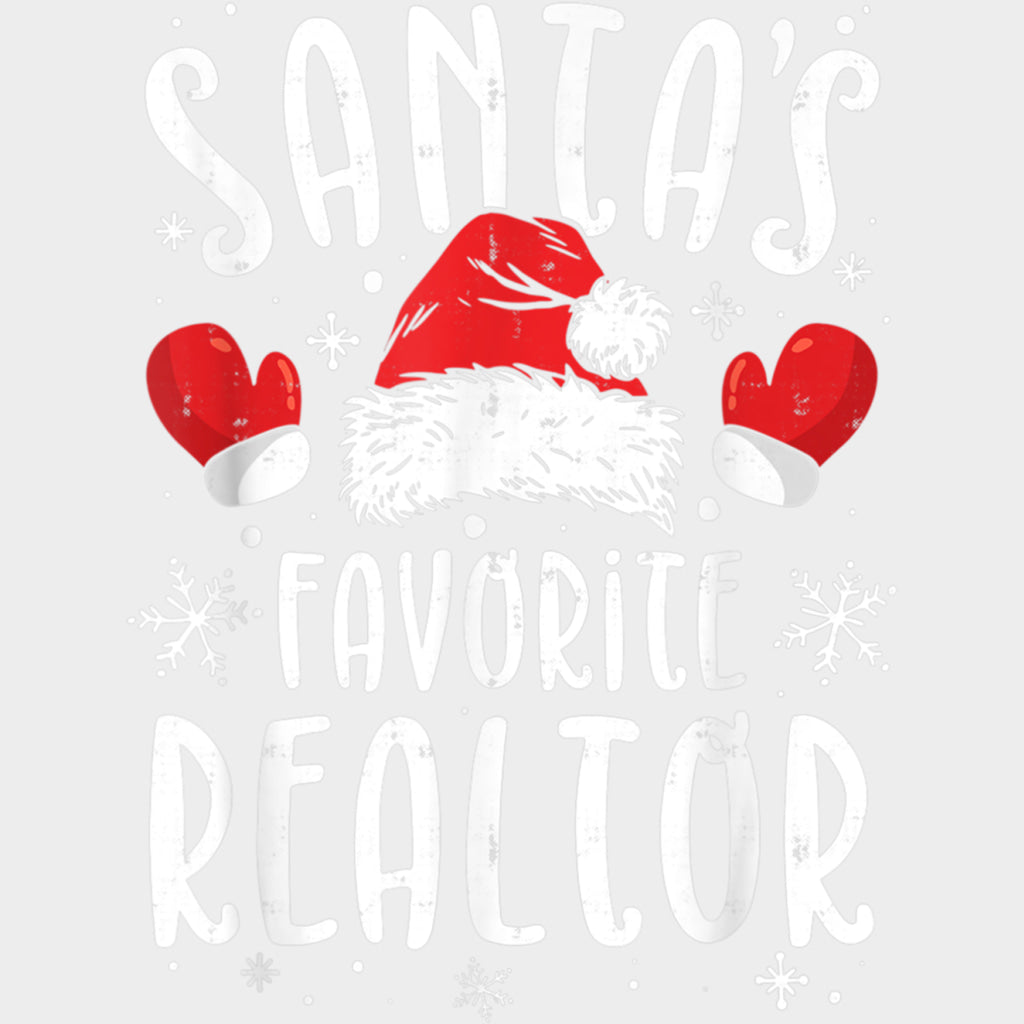 Santa’s Favorite Realtor - Realtor DTF Transfers Adult Unisex - S & M (10’’) / Light Color Design (See Imaging)