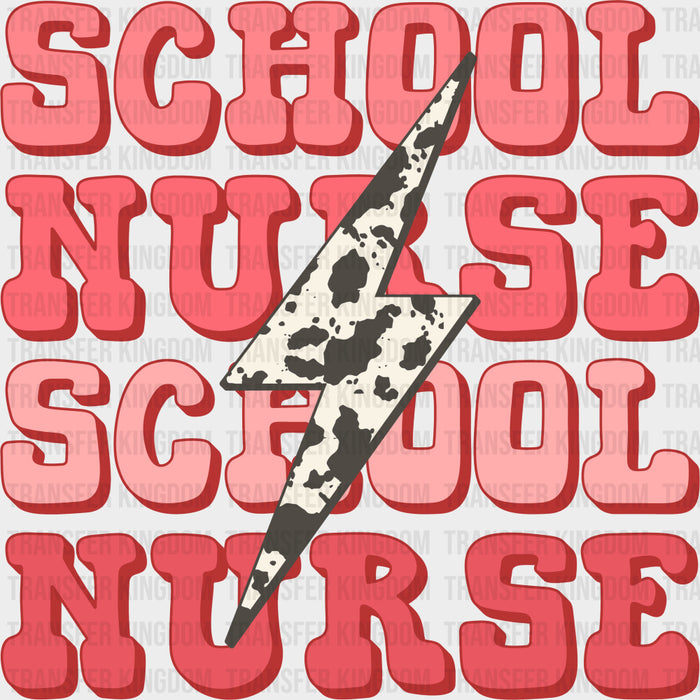 School Nurse, Lightning Bolt - School Nurse DTF Transfers