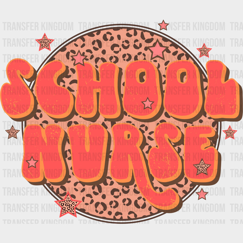 School Nurse, Pink & Yellow - School Nurse DTF Transfers transfer-kingdom