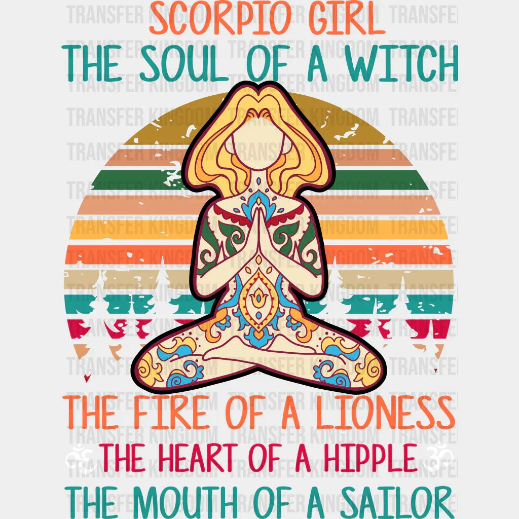 Scorpio Girl - Yoga Dtf Heat Transfer