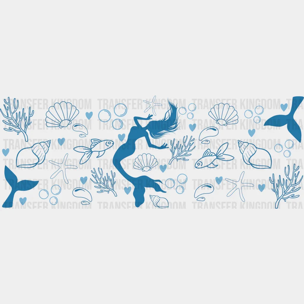 Sea Mermaid Uv Dtf Transfer Cup Wrap Sticker