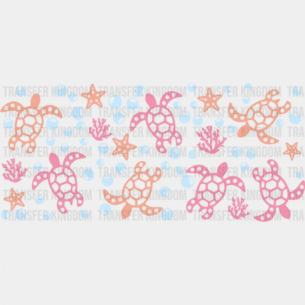 Sea Turtles Uv Dtf Transfer Cup Wrap Sticker