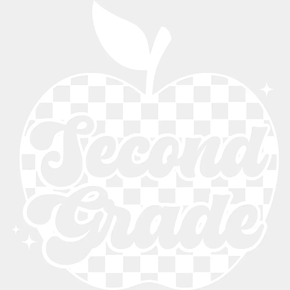 Second Grade B&W - Back To School DTF Transfer Adult Unisex - S & M (10’’) / Light Color Design (See Imaging)