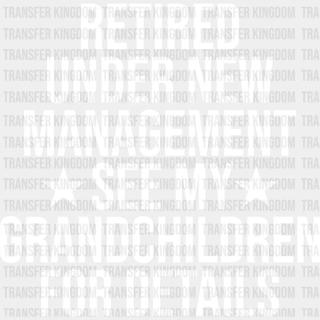 See My Grandchildren - Grandpa Dtf Heat Transfer Unisex S & M (10’’) / Light Color Design Imaging