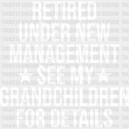 See My Grandchildren - Grandpa Dtf Heat Transfer Unisex S & M (10’’) / Light Color Design Imaging