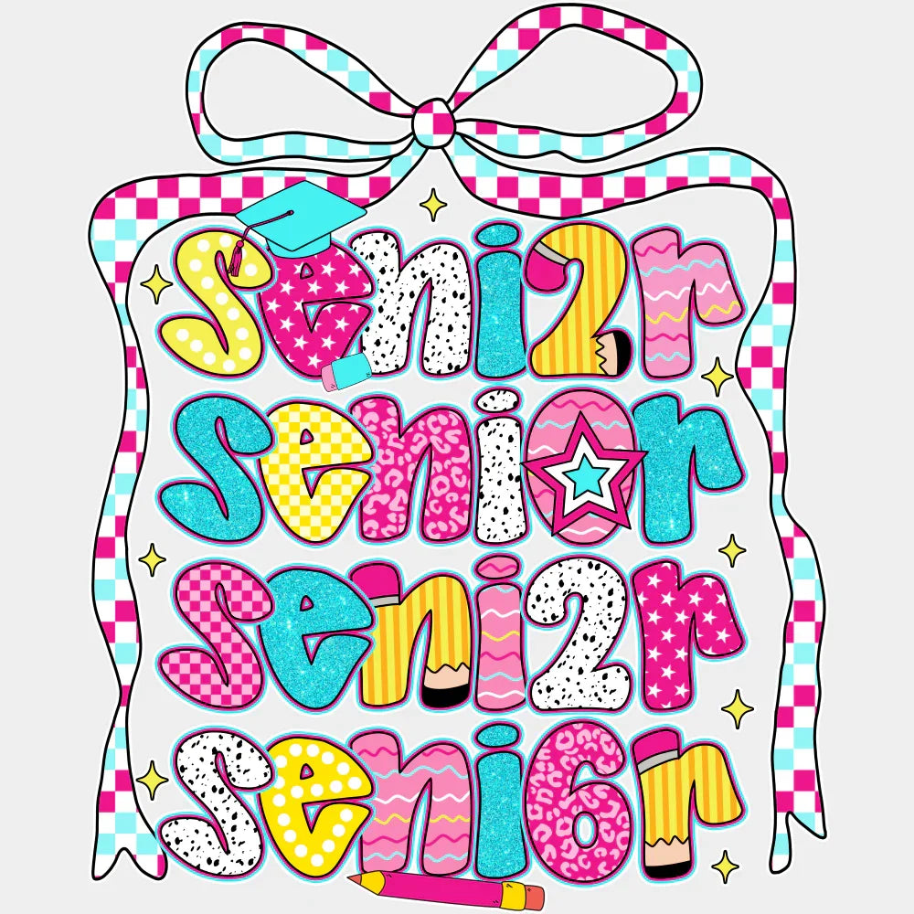 Sen2026ior - Graduation DTF Transfer Adult Unisex - S & M (10’’) / Light Color Design (See Imaging)