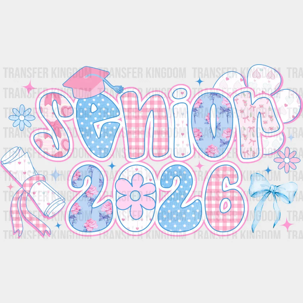 Senior 2026 Pink & Blue - Graduation DTF Transfer