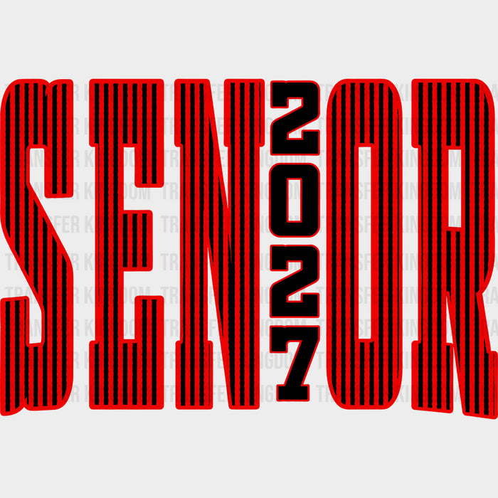 Senior 2027 Red Stripes - Senior DTF Transfers