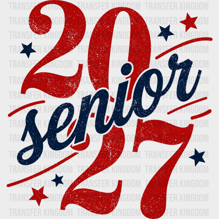 Senior 2027, Stars Red Design - Senior DTF Transfers