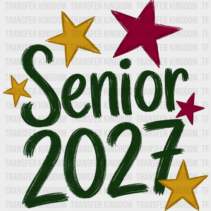 Senior 2027, Yellow & Red Stars - Senior DTF Transfers