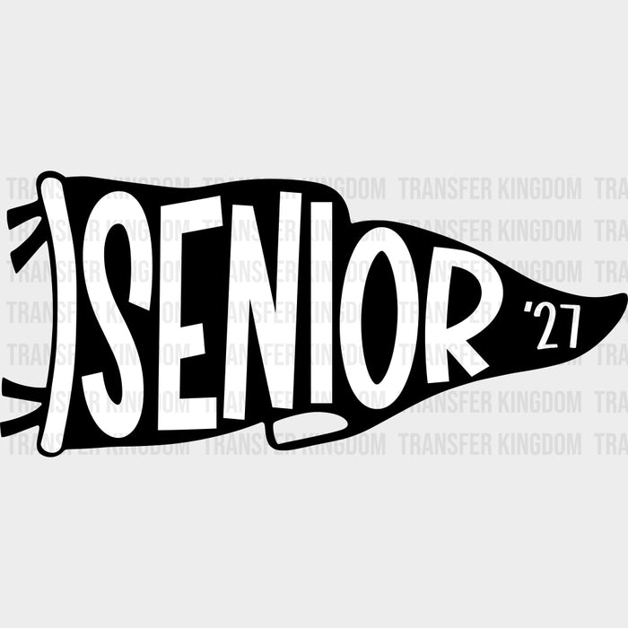 Senior 27 Flag B&W - Senior DTF Transfers