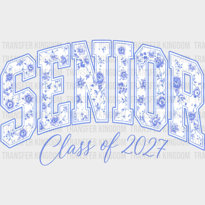 Senior Class Of 2027, Blue & Pink - Senior DTF Transfers