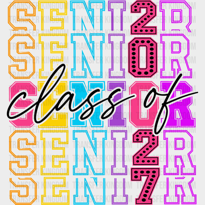 Senior Class Of 2027, Vibrant - Senior DTF Transfers