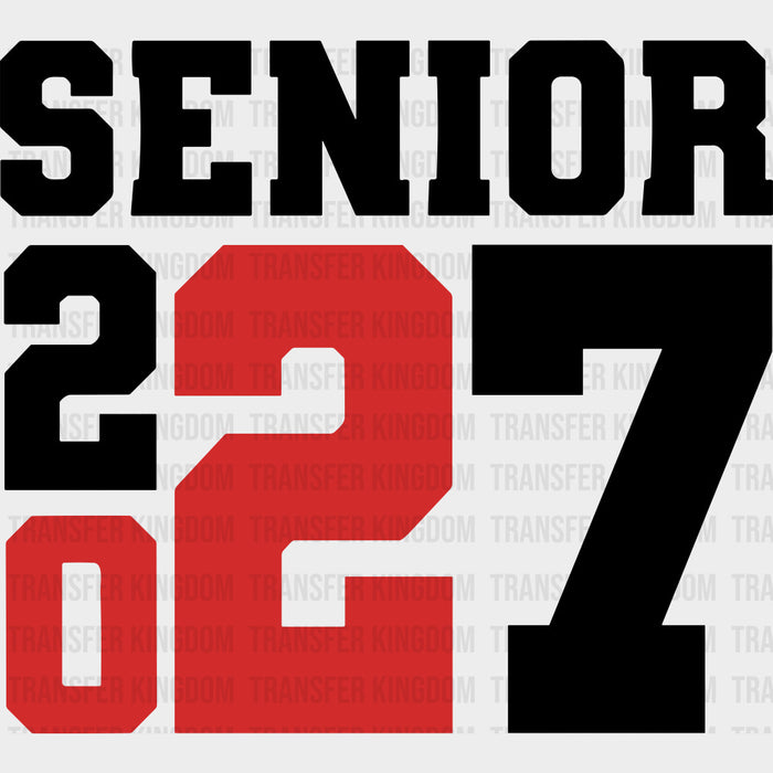Seniors 2027, Red Design - Senior DTF Transfers