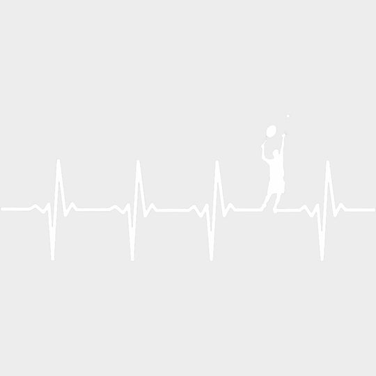 Serving Player ECG Line - Tennis DTF Transfers Adult Unisex - S & M (10’’) / Light Color Design (See Imaging)
