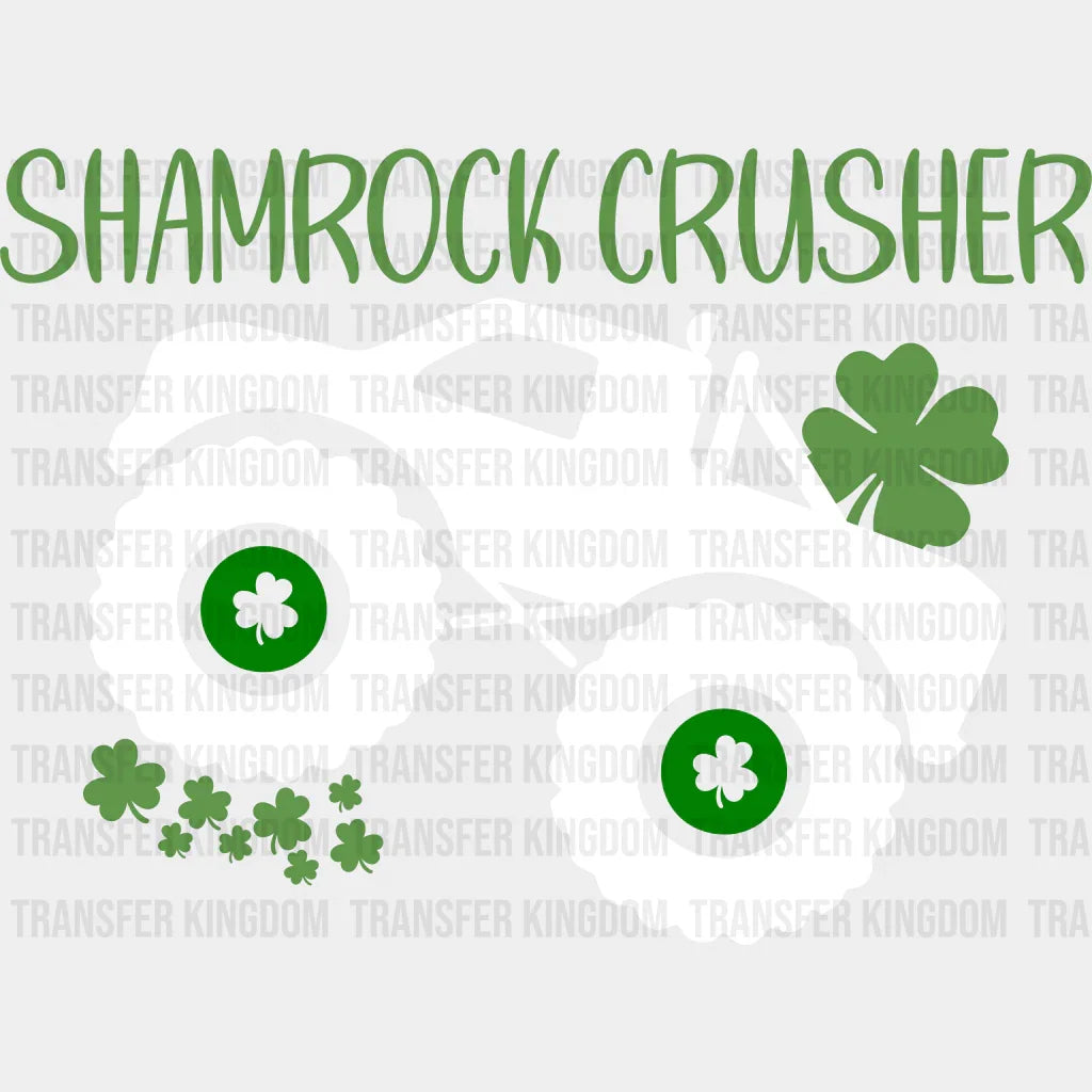 Shamrock Crusher St. Patrick's Day Design - DTF heat transfer - transfer-kingdom