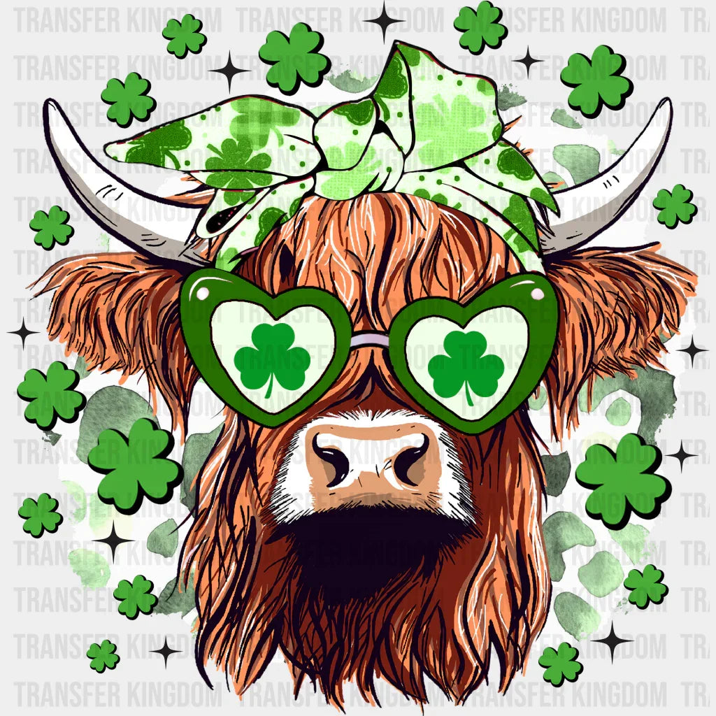 Shamrock Glasses Cattle - St. Patrick’s Dtf Heat Transfer