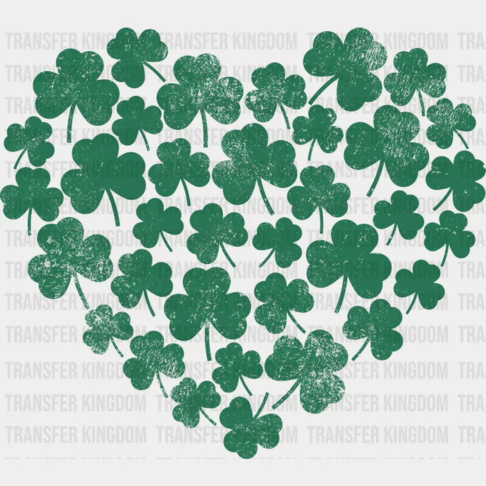 Shamrock Heart - St. Patrick's DTF heat transfer