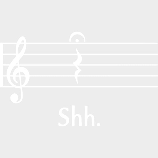Shh. - Music DTF Transfers transfer-kingdom Light Color Design (See Imaging)