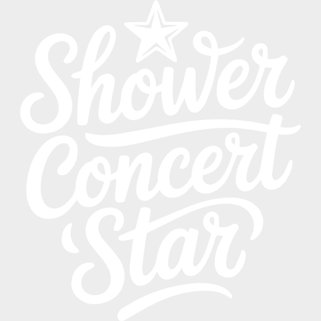 Shower Concert Star - Music DTF Transfers - Adult Unisex - S & M (10’’) / Light Color Design (See Imaging)