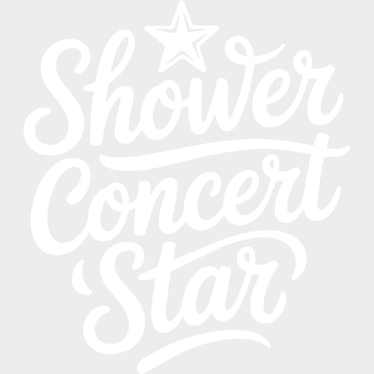 Shower Concert Star - Music DTF Transfers - Adult Unisex - S & M (10’’) / Light Color Design (See Imaging)