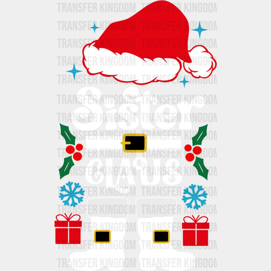 Sister Claus - Christmas Dtf Transfer Unisex S & M (10’’) / Light Color Design See Imaging