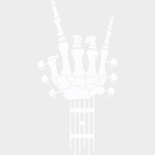 Skeleton Guitar Headstock - Music DTF Transfers transfer-kingdom Light Color Design (See Imaging)