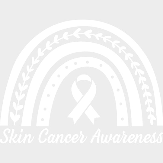 Skin Cancer Awareness Rainbow - Melanoma DTF Transfers - Adult Unisex - S & M (10’’) / Light Color Design (See Imaging)