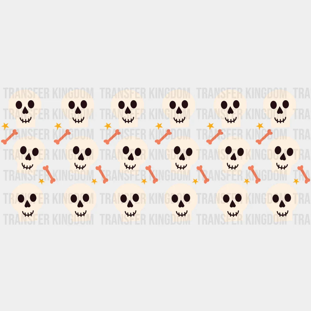 Skull Uv Dtf Transfer Cup Wrap Sticker