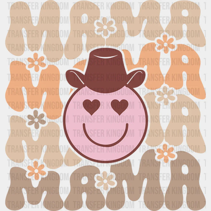 Smile Face Mama Design - Cowgirl DTF Transfers
