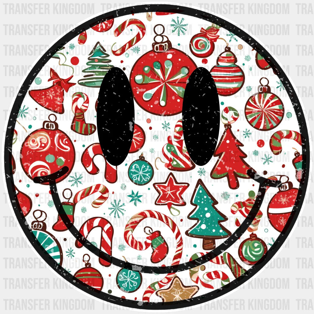 Smiley Christmas Doodles - Dtf Transfer Unisex S & M (10’’) / Light Color Design See Imaging