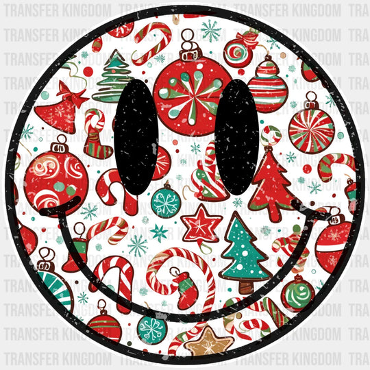 Smiley Christmas Doodles - Dtf Transfer Unisex S & M (10’’) / Light Color Design See Imaging