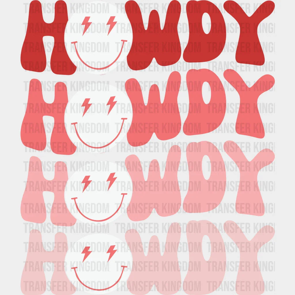 SMILEY FACE HOWDY - DTF heat transfer - transfer-kingdom