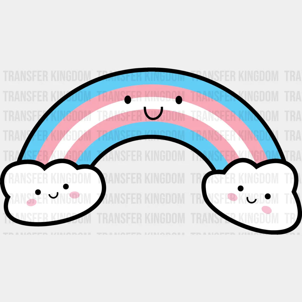 Smiley Rainbow Design - Transsexual Iron On Dtf Transfer