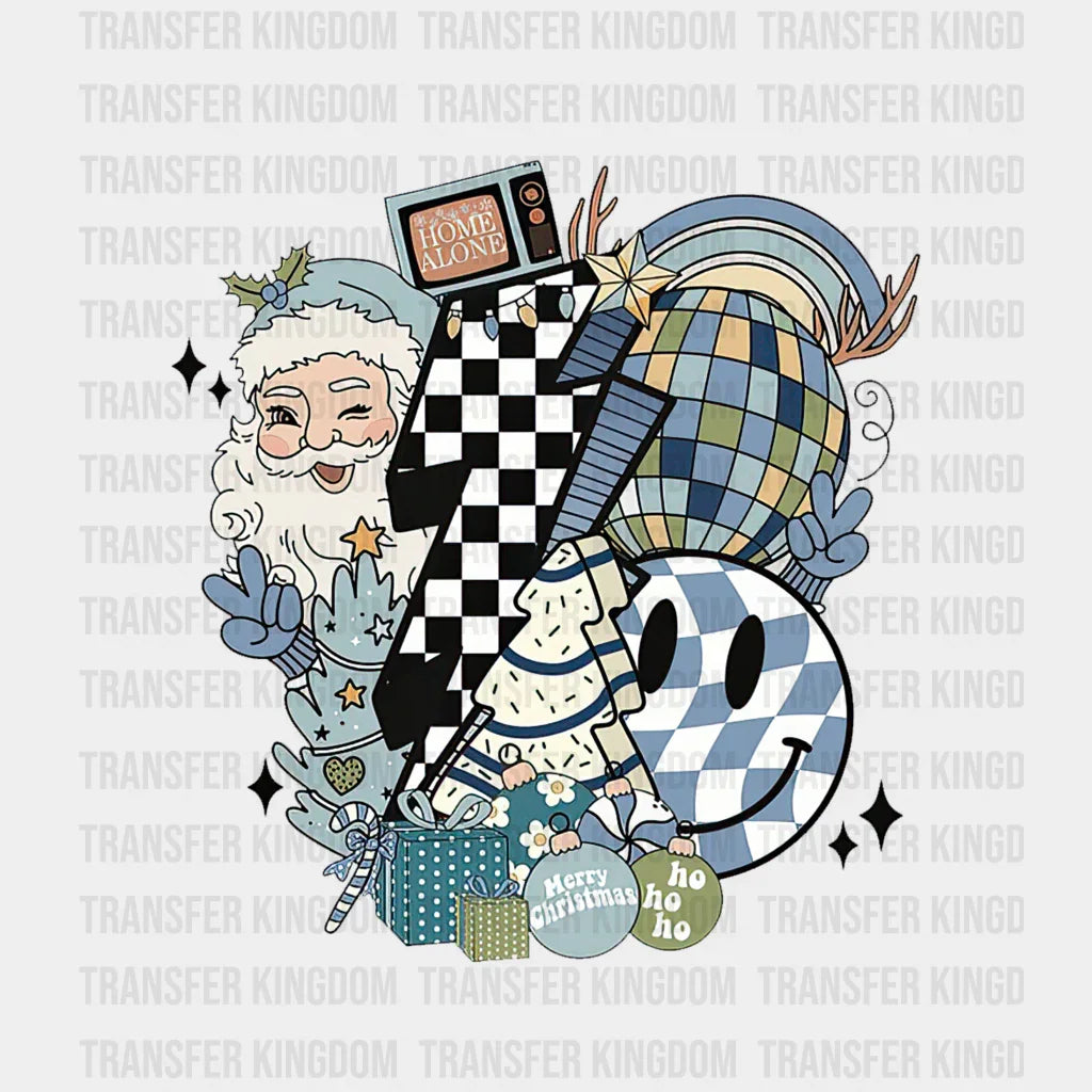 Smiley Santa Christmas Design - Dtf Heat Transfer