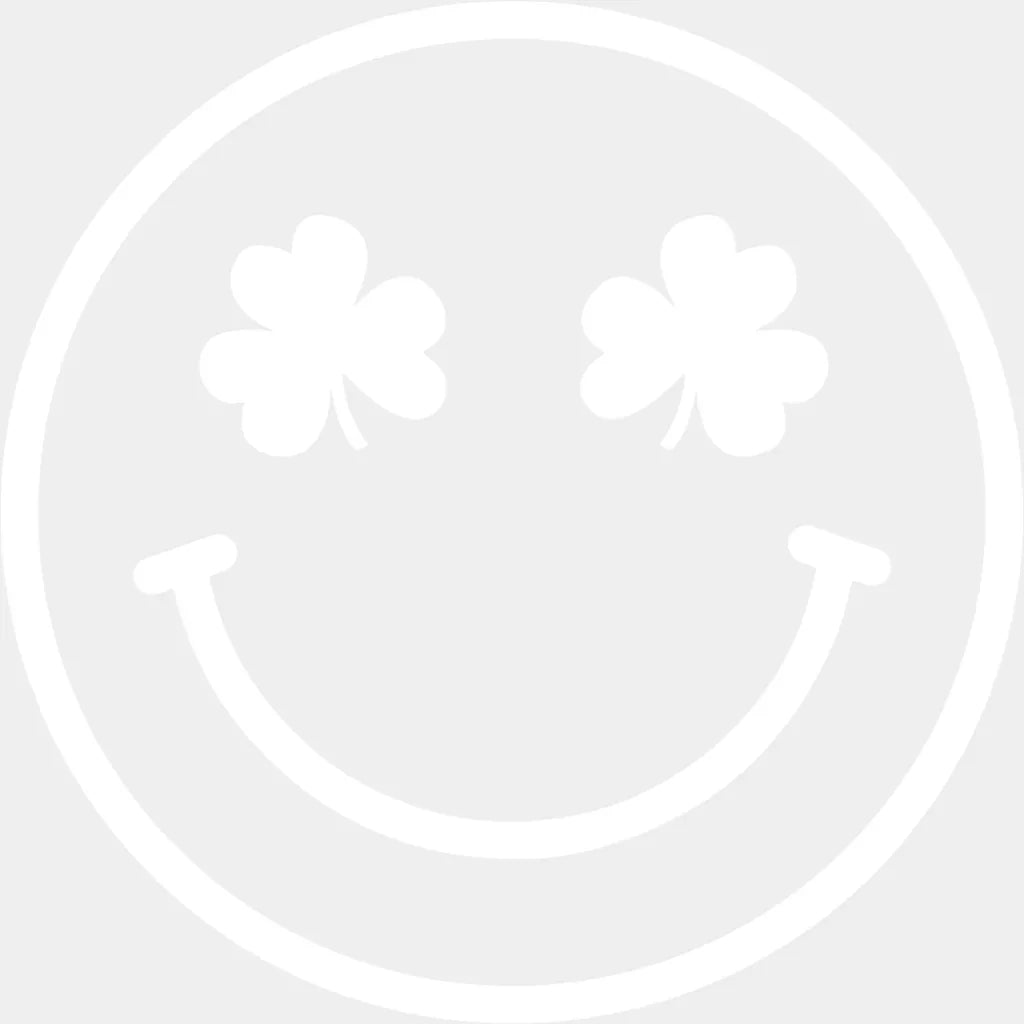 Smileys Black Green White - St. Patrick’s Day DTF Transfer Adult Unisex - S & M (10’’) / Light Color Design (See