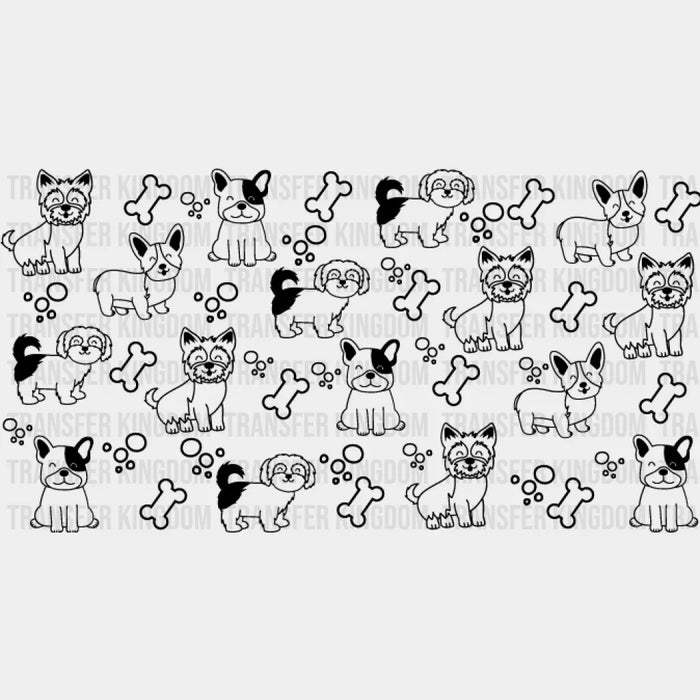 Smiling Dogs - Pets Cup Wrap UV Sticker Permanent UV DTF Decal