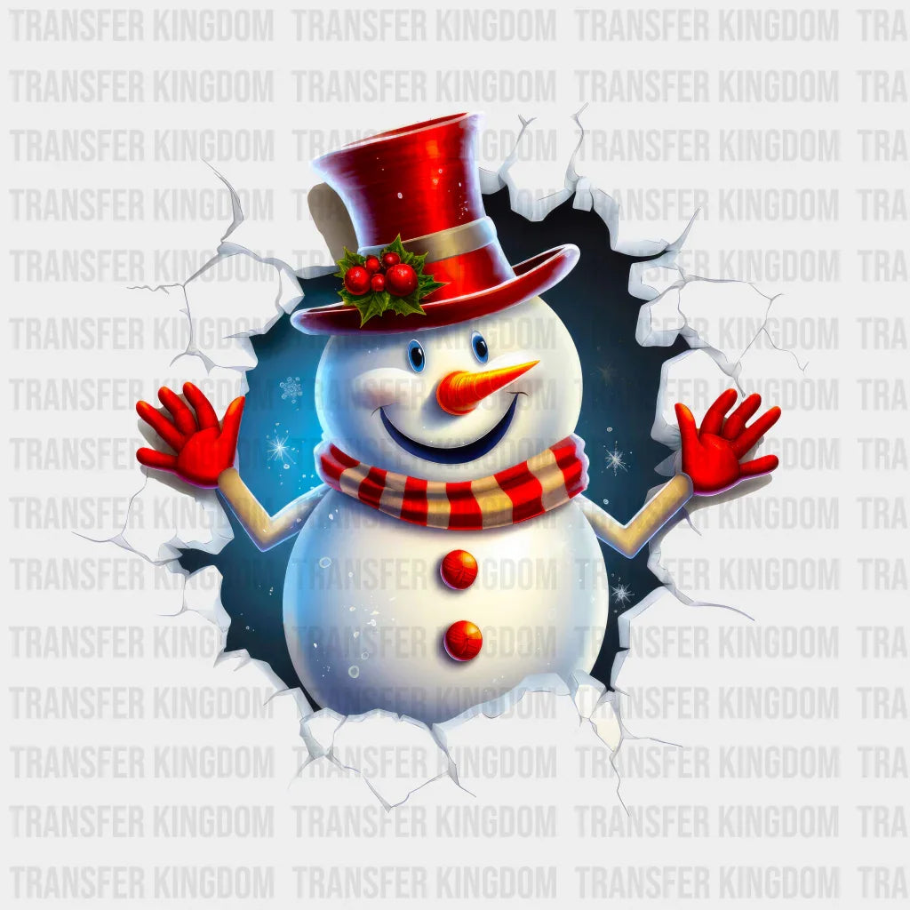 Snowman Skywall Christmas Design - Dtf Heat Transfer