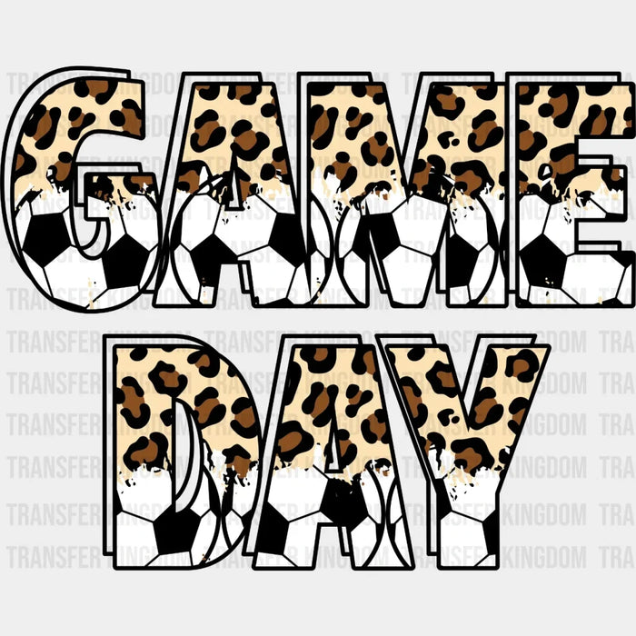 Soccer Game Day Leopard DTF Transfer