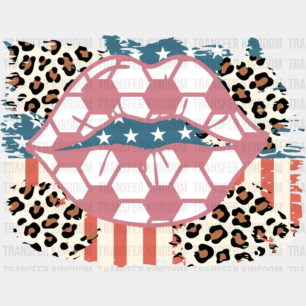 Soccer Lip Dtf Transfer