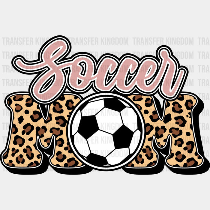 Soccer Mom Leopard Pattern Design - Soccer DTF Heat Transfer