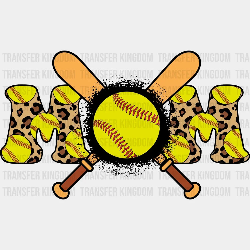 Softball Bat Mom Dtf Transfer