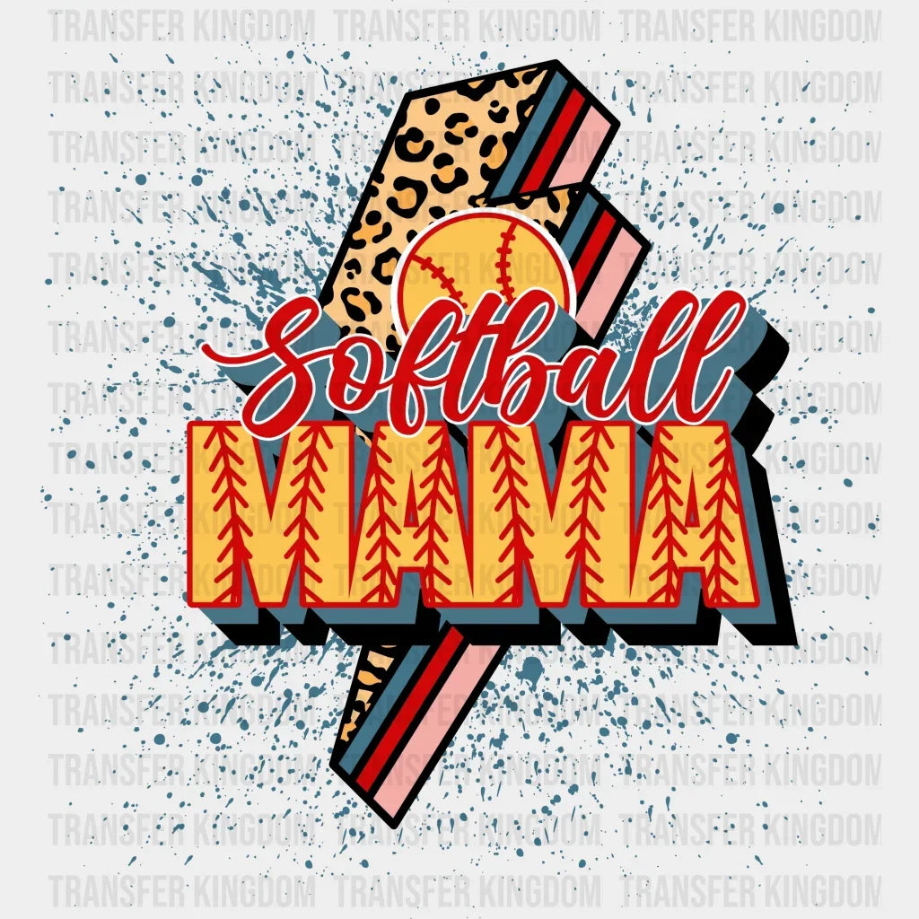 Softball Mama Lightning Dtf Transfer