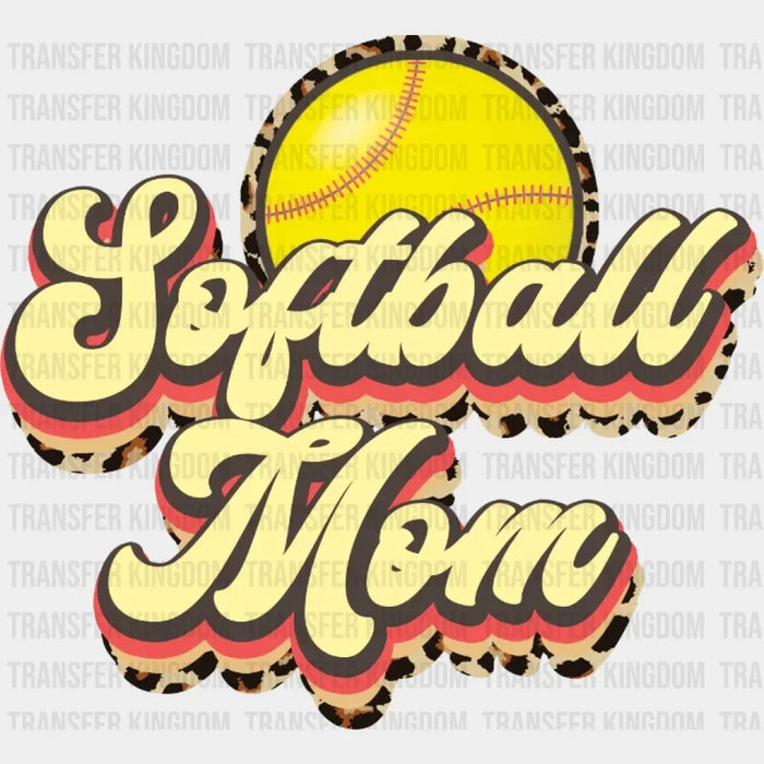 Softball Mom Mom Leopard DTF Transfer