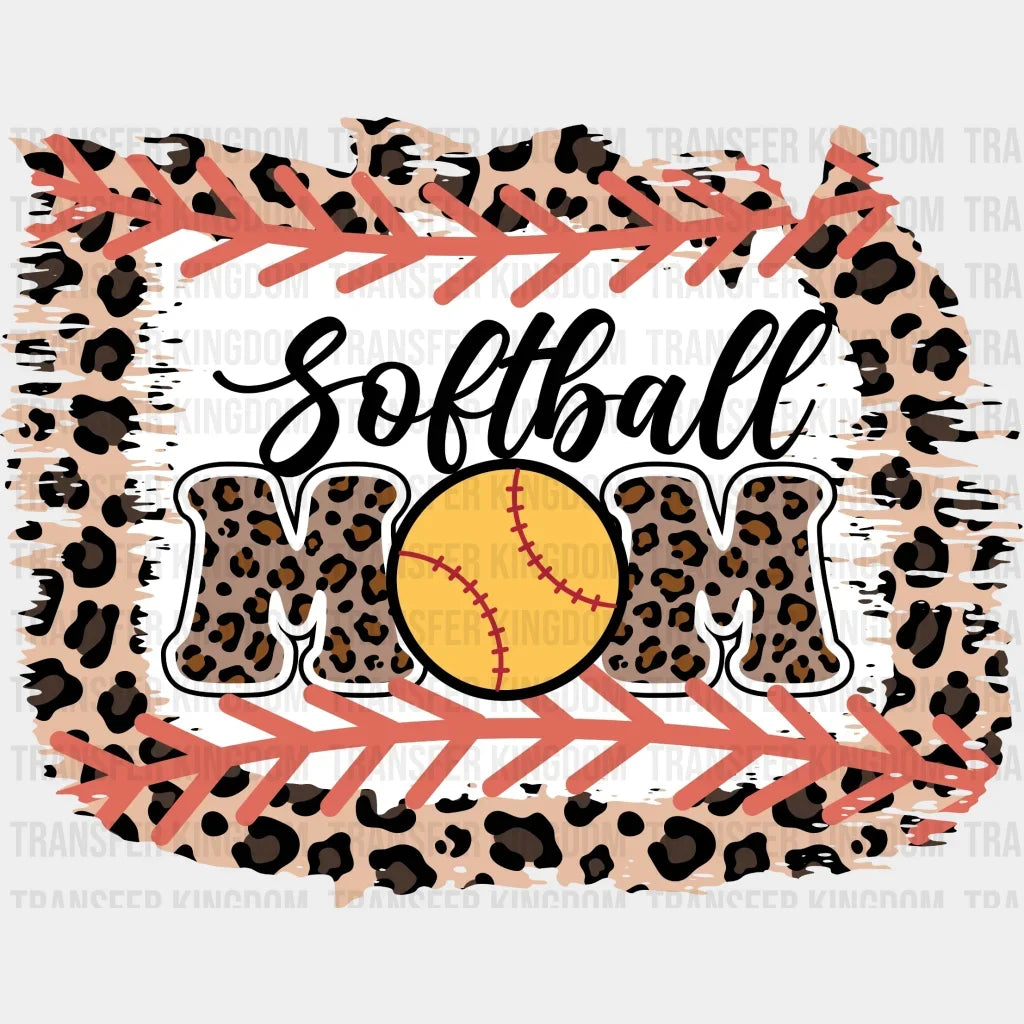Softball Mom Leopard Dtf Transfer