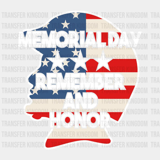 Soldier Remember And Honor- Memorial Day DTF Transfer - Transfer Kingdom