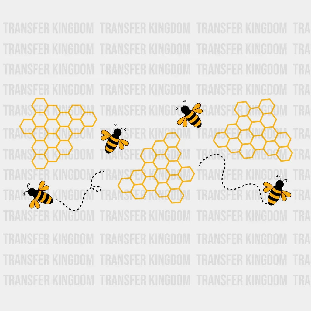 Some Bees Around Beehives Uv Dtf Transfer Cup Wrap Sticker