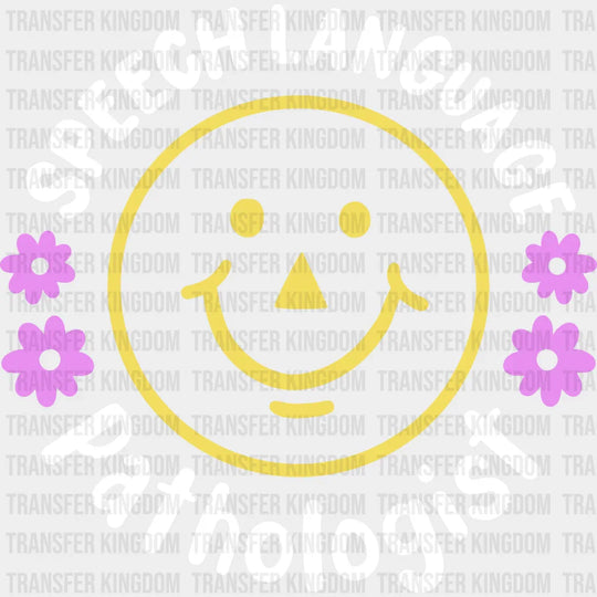 Speech Language Pathologist Design - Therapist Dtf Heat Transfer Unisex S & M (10’’) / Light