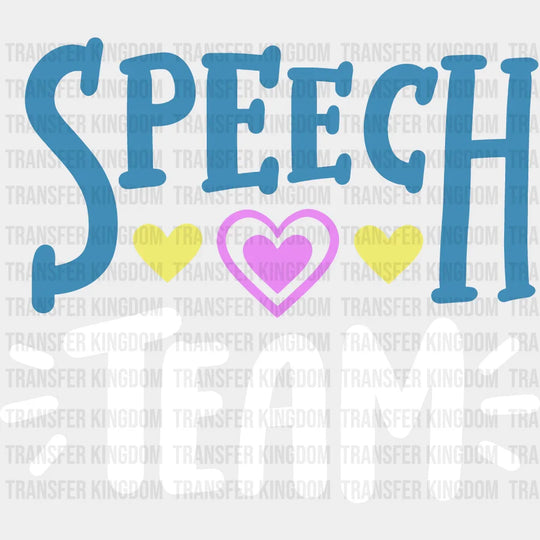 Speech Team Design - Therapist Dtf Heat Transfer Unisex S & M (10’’) / Light Color See Imaging